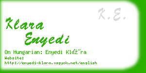 klara enyedi business card